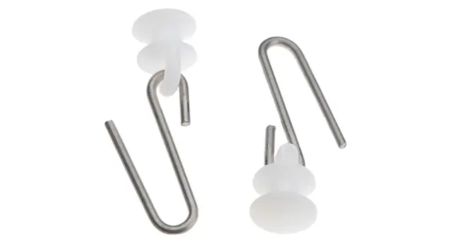 standard curtain track glide nylon white stainless steel hook