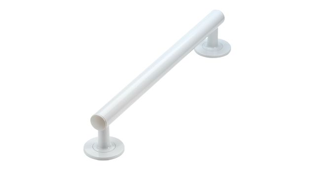 Straight white guide rail