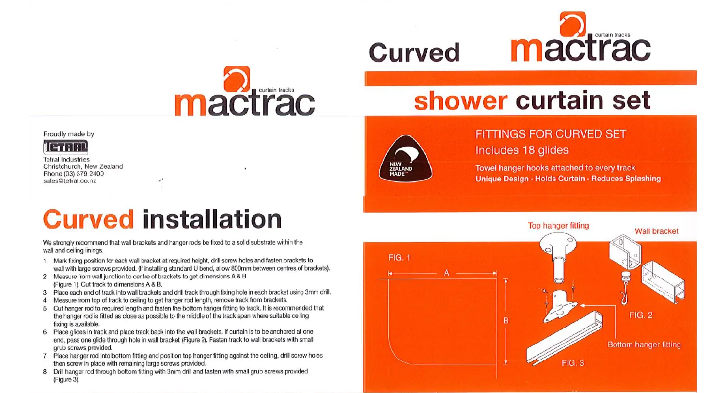 Curved Shower Curtain Rail Hanging Instructions