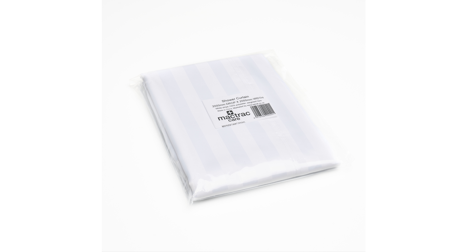 Shower curtain white 2000mm x 2000mm